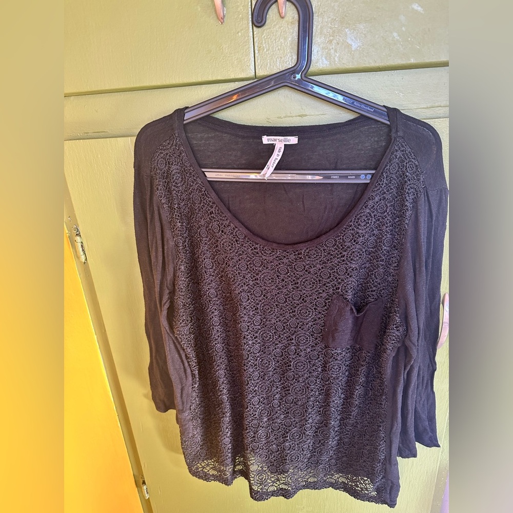 Black Lace Women's Top